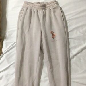 Cream sweatpants